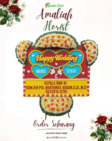 Papan Bunga Pernikahan Abung Barat
